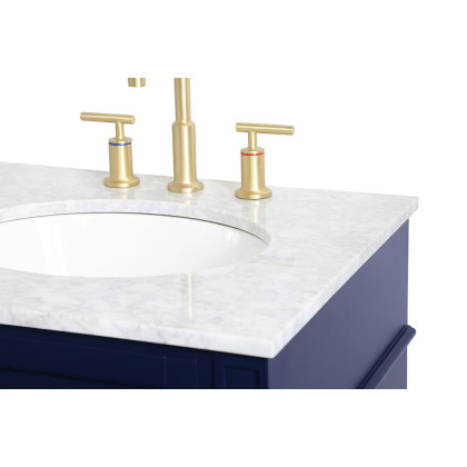 Elegant Single Bathroom Vanity Set - Blue, L 24" (VF12524BL)