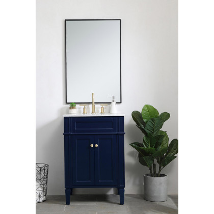 Elegant Single Bathroom Vanity Set - Blue, L 24" (VF12524BL)