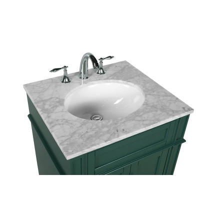 Elegant Single Bathroom Vanity Set - Green, L 24" (VF12524GN)