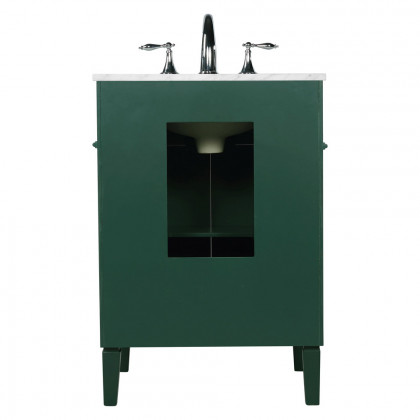 Elegant Single Bathroom Vanity Set - Green, L 24" (VF12524GN)