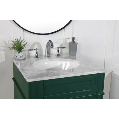 Elegant Single Bathroom Vanity Set - Green, L 24" (VF12524GN)
