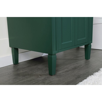 Elegant Single Bathroom Vanity Set - Green, L 24" (VF12524GN)