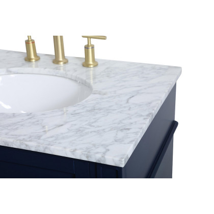 Elegant Single Bathroom Vanity Set - Blue, L 30" (VF12530BL)