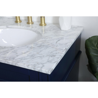 Elegant Single Bathroom Vanity Set - Blue, L 30" (VF12530BL)