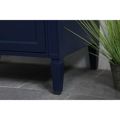 Elegant Single Bathroom Vanity Set - Blue, L 30" (VF12530BL)