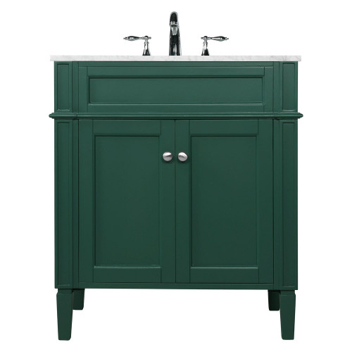 Elegant Single Bathroom Vanity Set - Green, L 30" (VF12530GN)