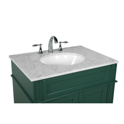 Elegant Single Bathroom Vanity Set - Green, L 30" (VF12530GN)
