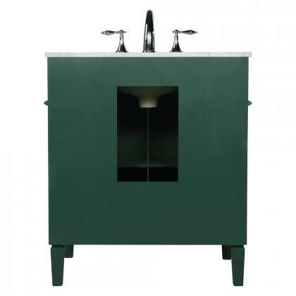 Elegant Single Bathroom Vanity Set - Green, L 30" (VF12530GN)