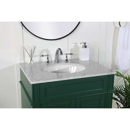 Elegant Single Bathroom Vanity Set - Green, L 30" (VF12530GN)