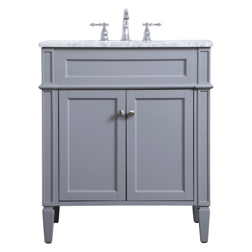 Elegant Single Bathroom Vanity Set - Gray, L 30" (VF12530GR)