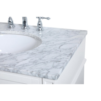 Elegant Single Bathroom Vanity Set - White, L 30" (VF12530WH)