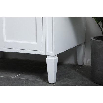Elegant Single Bathroom Vanity Set - White, L 30" (VF12530WH)