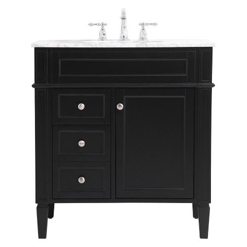 Elegant 32" Single Bathroom Vanity Set - Black (VF12532BK)