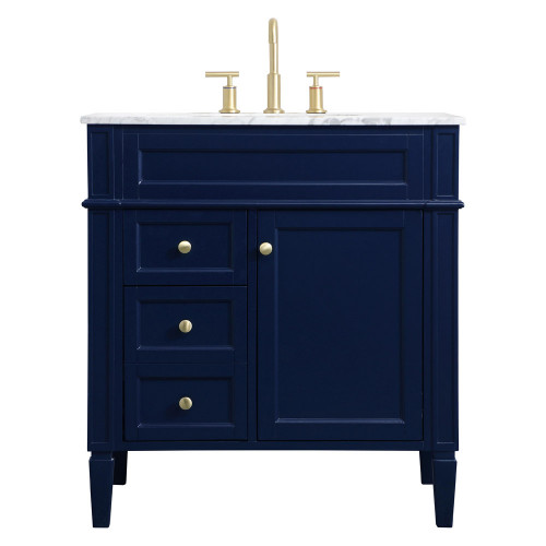 Elegant 32" Single Bathroom Vanity Set - Blue (VF12532BL)