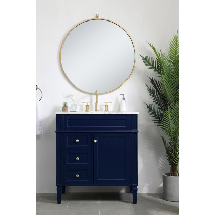 Elegant 32" Single Bathroom Vanity Set - Blue (VF12532BL)