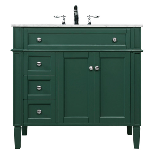 Elegant Single Bathroom Vanity Set - Green, L 36" (VF12536GN)
