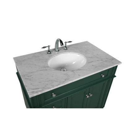 Elegant Single Bathroom Vanity Set - Green, L 36" (VF12536GN)