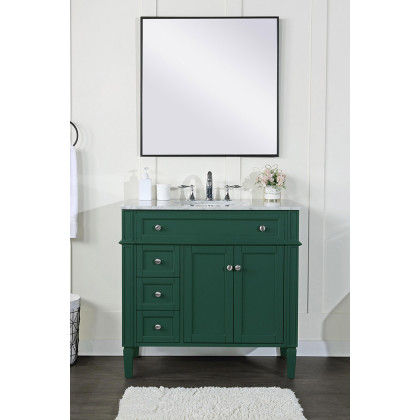Elegant Single Bathroom Vanity Set - Green, L 36" (VF12536GN)
