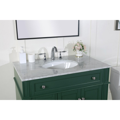 Elegant Single Bathroom Vanity Set - Green, L 36" (VF12536GN)