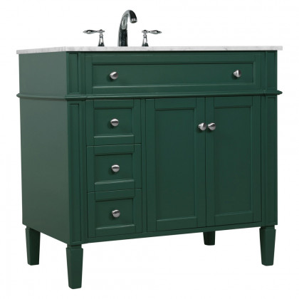 Elegant Single Bathroom Vanity Set - Green, L 36" (VF12536GN)