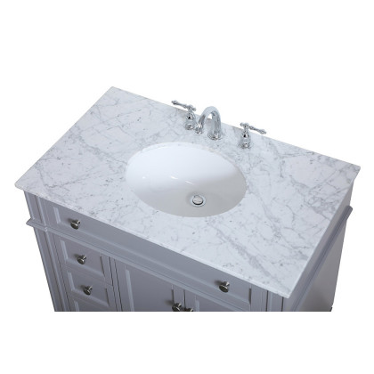 Elegant Single Bathroom Vanity Set - Gray, L 36" (VF12536GR)