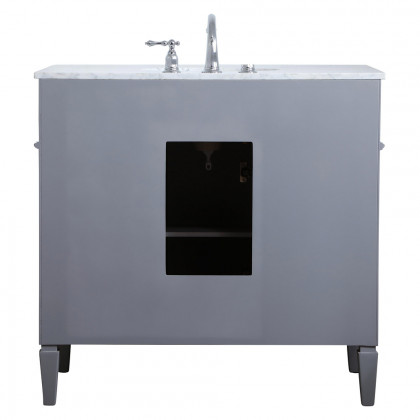 Elegant Single Bathroom Vanity Set - Gray, L 36" (VF12536GR)