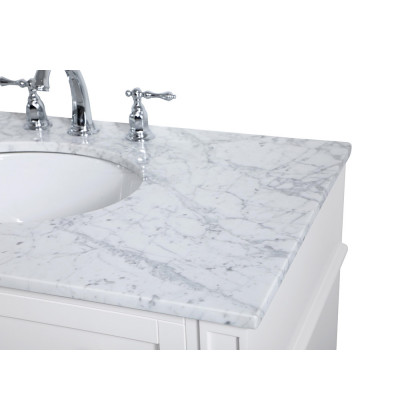 Elegant Single Bathroom Vanity Set - White, L 36" (VF12536WH)