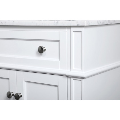 Elegant Single Bathroom Vanity Set - White, L 36" (VF12536WH)