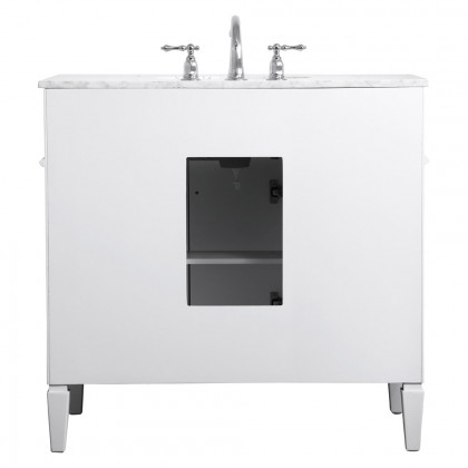Elegant Single Bathroom Vanity Set - White, L 36" (VF12536WH)