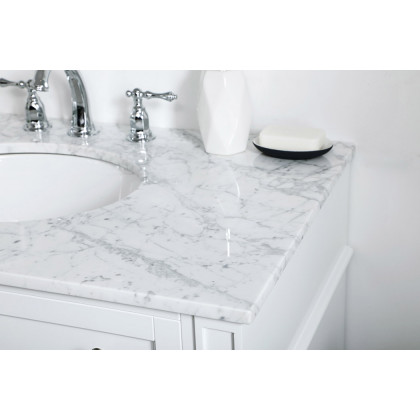 Elegant Single Bathroom Vanity Set - White, L 36" (VF12536WH)
