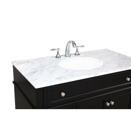 Elegant Single Bathroom Vanity Set - Black, L 40" (VF12540BK)