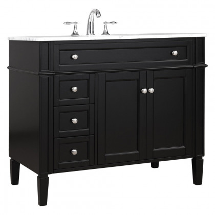 Elegant Single Bathroom Vanity Set - Black, L 40" (VF12540BK)