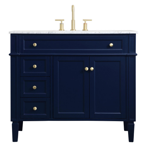 Elegant Single Bathroom Vanity Set - Blue, L 40" (VF12540BL)