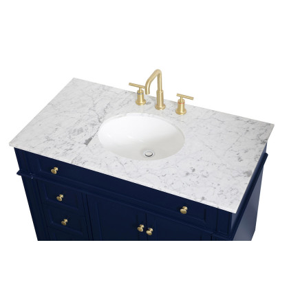 Elegant Single Bathroom Vanity Set - Blue, L 40" (VF12540BL)