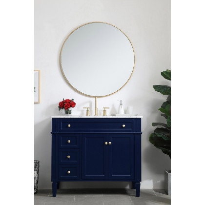 Elegant Single Bathroom Vanity Set - Blue, L 40" (VF12540BL)