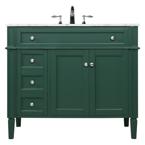 Elegant Single Bathroom Vanity Set - Green, L 40" (VF12540GN)