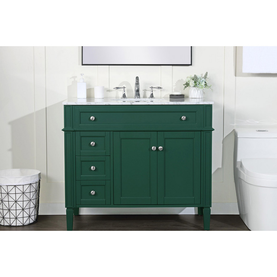 Elegant Single Bathroom Vanity Set - Green, L 40" (VF12540GN)