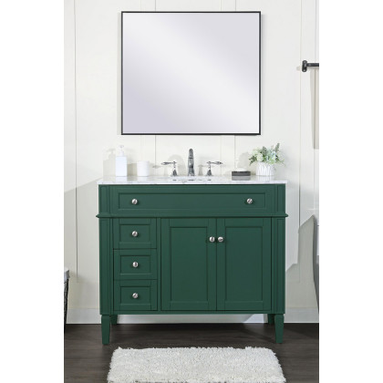 Elegant Single Bathroom Vanity Set - Green, L 40" (VF12540GN)