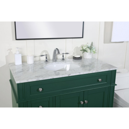 Elegant Single Bathroom Vanity Set - Green, L 40" (VF12540GN)