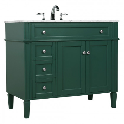 Elegant Single Bathroom Vanity Set - Green, L 40" (VF12540GN)