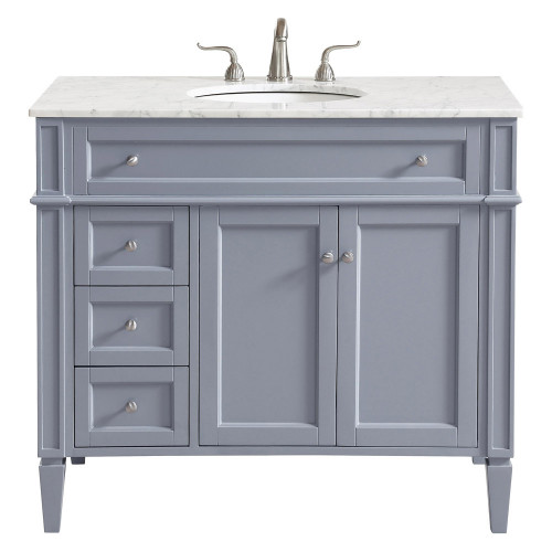 Elegant Single Bathroom Vanity Set - Gray, L 40" (VF12540GR)
