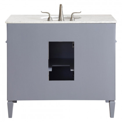 Elegant Single Bathroom Vanity Set - Gray, L 40" (VF12540GR)