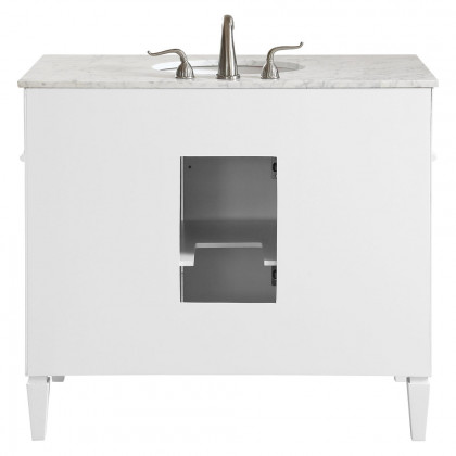 Elegant Single Bathroom Vanity Set - White, L 40" (VF12540WH)