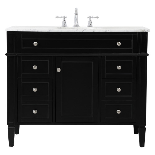 Elegant 42" Single Bathroom Vanity Set - Black (VF12542BK)