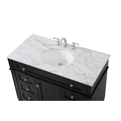 Elegant 42" Single Bathroom Vanity Set - Black (VF12542BK)