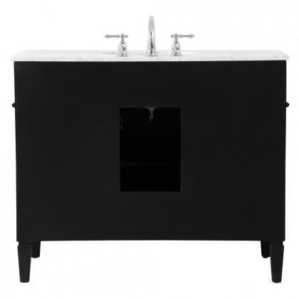 Elegant 42" Single Bathroom Vanity Set - Black (VF12542BK)
