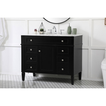 Elegant 42" Single Bathroom Vanity Set - Black (VF12542BK)