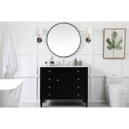 Elegant 42" Single Bathroom Vanity Set - Black (VF12542BK)