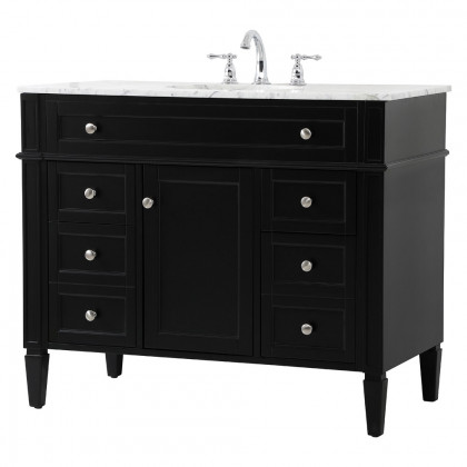 Elegant 42" Single Bathroom Vanity Set - Black (VF12542BK)