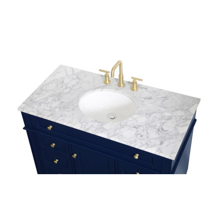 Elegant 42" Single Bathroom Vanity Set - Blue (VF12542BL)
